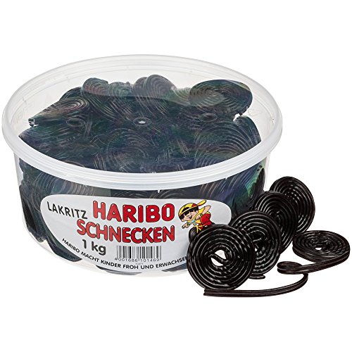 Haribo Lakritz Schnecken 1Kg in Dose von HARIBO