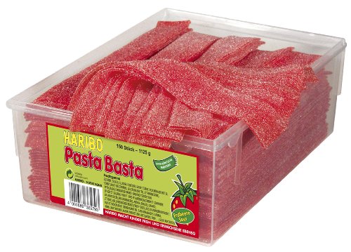 Haribo Pasta Basta Sour Strawberry 150 Pieces in Box 1125 gram von HARIBO