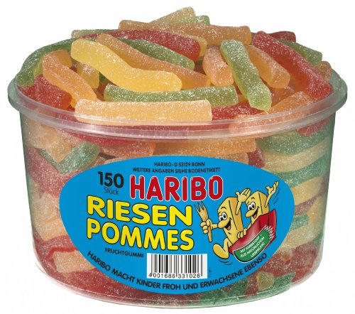 Haribo Riesen Pommes, 1er Pack (1 x 1.2 kg Dose) von HARIBO