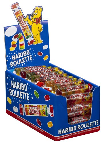 Haribo Roulette - Fruchtgummi - 1 Karton mit 50 Rollen à 25 gr Haribo Roulette - Fruchtgummi - 1 Karton mit 50 Rollen à 25 gr von HARIBO