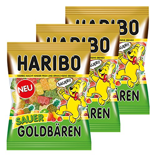 Haribo Sauer Goldbären, Orsetti Acidi, Caramelle Gommose, 3 Sacchetti da 200g von HARIBO