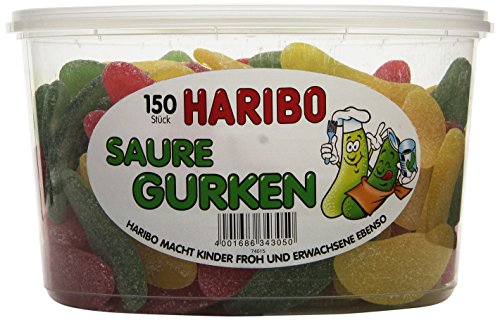 HARIBO Saure Gurken,3er Pack (3 x 1.35 kg Dose) von Haribo