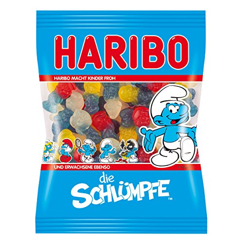 Haribo Schlümpfe, Gummibärchen, Weingummi, Fruchtgummi, Vegetarisch, Im Beutel, Tüte, 200 g von HARIBO