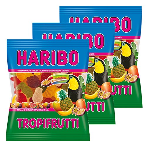 Haribo Tropifrutti, Caramelle Gommose alla Frutta, Dolciumi, 3 Sacchetti da 200g von HARIBO