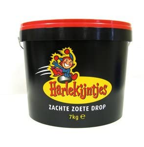 Harlekijntjes - Weichem, Süßem Lakritz - Eimer 7 Kilo von Harlekijntjes