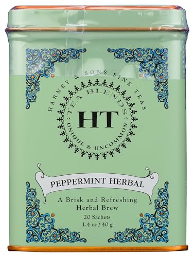 Harney and Sons Peppermint, Caffeine-Free Herbal 20 Sachets per Tin (1.4 Oz) von Harney & Sons