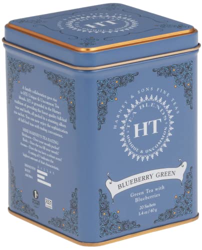 Harney & Sons HT Blueberry Green Tea - 20 Sachet Tin (40 gram) von Harney & Sons