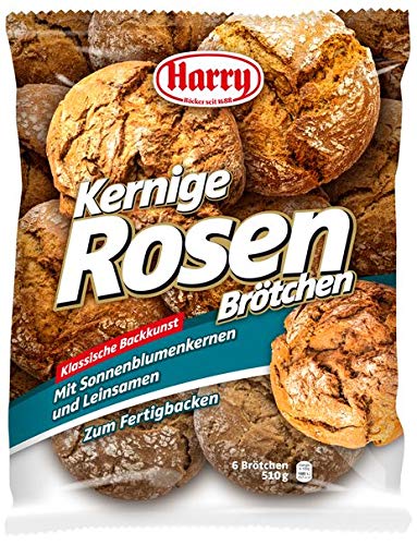 Harry Brot 10 Beutel Kernige Rosen Brötchen 6 Stück a 85g / 510g von MONRIKON