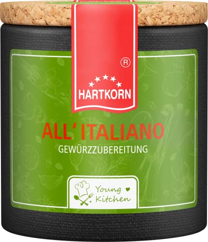 All'Italiano Gewürzzubereitung - 30 g in der Young Kitchen Pappwickeldose mit Korkdeckel von Hartkorn - wiederverschließbar und wiederbefüllbar von Hartkorn
