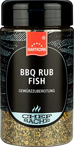 BBQ Rub Fish Chefsache - 160 g (13 cm hoch und ⌀ 6,5cm) von Hartkorn - wiederverschließbar und wiederbefüllbar von Hartkorn