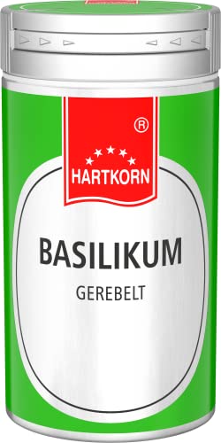 Basilikum, gerebelt - 10 g im Aluminium Gewürzstreuer von Hartkorn - wiederverschließbar und wiederbefüllbar von Hartkorn