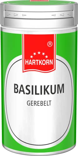 Basilikum, gerebelt - 10 g im Aluminium Gewürzstreuer von Hartkorn - wiederverschließbar und wiederbefüllbar von Hartkorn