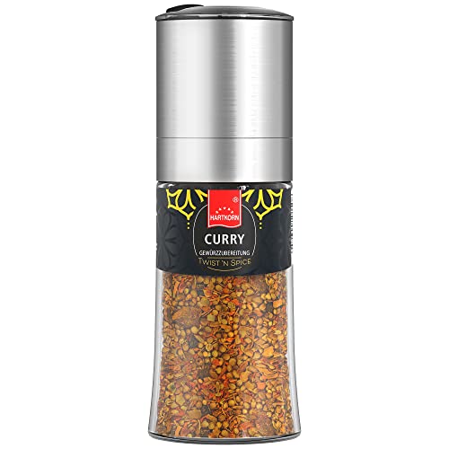 Twist'n Spice Curry - 65 g in der Gewürzmühle von Hartkorn (Edelstahl, Glas und ein hochwertiges Keramikmahlwerk) von Hartkorn