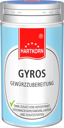 Gyros Gewürz - 25 g im Aluminium Gewürzstreuer von Hartkorn - wiederverschließbar und wiederbefüllbar von Hartkorn