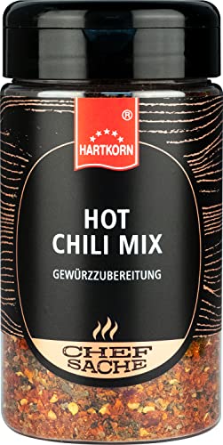 Hot Chili Mix Chefsache - 150 g (13 cm hoch und ⌀ 6,5cm) von Hartkorn - wiederverschließbar und wiederbefüllbar von Hartkorn