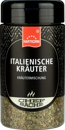 Italienische Kräuter Chefsache - 60 g (13 cm hoch und ⌀ 6,5cm) von Hartkorn - wiederverschließbar und wiederbefüllbar von Hartkorn