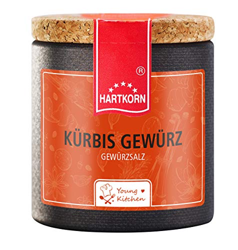 Kürbis Gewürz - 75 g in der Young Kitchen Pappwickeldose mit Korkdeckel von Hartkorn - wiederverschließbar und wiederbefüllbar … von Hartkorn