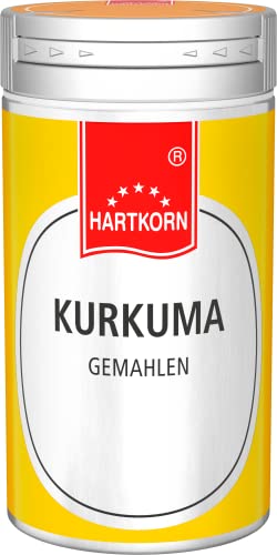Kurkuma, gemahlen - 32 g im Aluminium Gewürzstreuer von Hartkorn - wiederverschließbar und wiederbefüllbar von Hartkorn