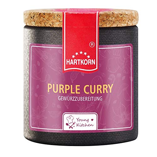 Purple Curry - 43 g in der Young Kitchen Pappwickeldose mit Korkdeckel von Hartkorn - wiederverschließbar und wiederbefüllbar von Hartkorn