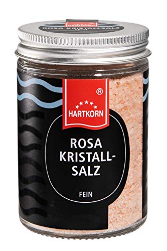 Rosa Kristallsalz, fein - 110 g im Gourmet Glas von Hartkorn - wiederverschließbar und wiederbefüllbar von Hartkorn