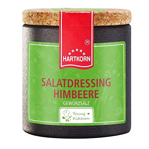 Salatdressing Himbeere - 55 g in der Young Kitchen Pappwickeldose mit Korkdeckel von Hartkorn - wiederverschließbar und wiederbefüllbar von Hartkorn