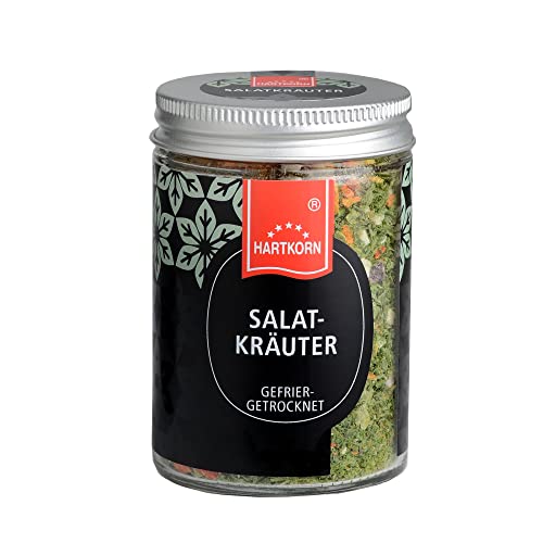 Salatkräuter, gefriergetrocknet - 8 g im Gourmet Glas von Hartkorn - wiederverschließbar und wiederbefüllbar von Hartkorn