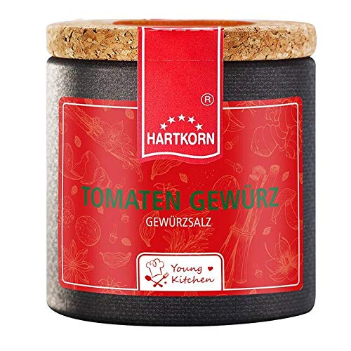 Tomaten Gewürz - 50 g in der Young Kitchen Pappwickeldose mit Korkdeckel von Hartkorn - wiederverschließbar und wiederbefüllbar von Hartkorn