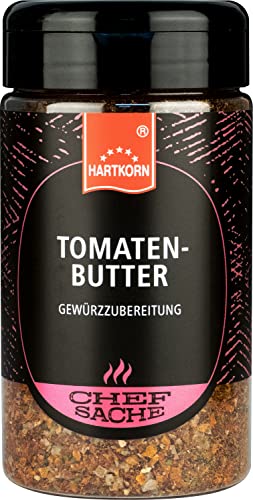 Tomatenbutter Chefsache - 390 g (13 cm hoch und ⌀ 6,5cm) von Hartkorn - wiederverschließbar und wiederbefüllbar von Hartkorn
