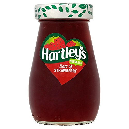 Hartley's Best SEEDLESS Strawberry Jam 340g Fruchtige kernlose Erdbeerkonfitüre von Hartleys