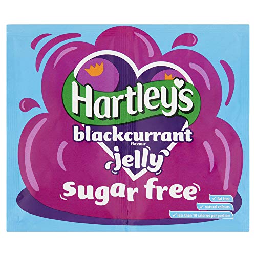Hartleys Zuckerfreie schwarze Johannisbeer-Kristalle, 12 x 23 g von Hartleys