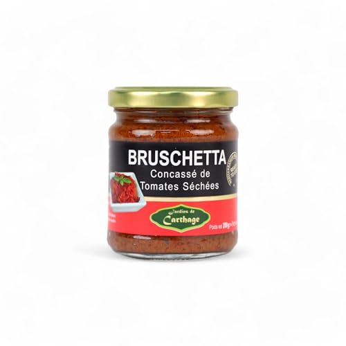Bruschetta Aufstrich 200g im Glas – Hergestellt aus sonnengetrockneten Tomaten – Mediterraner Brotaufstrich, Antipasti, Pasta-Zutat – Vegan, natürlich & aus Tunesien Bruschetta Aufstrich 200g im Glas – Hergestellt aus sonnengetrockneten Tomaten – Mediterraner Brotaufstrich, Antipasti, Pasta-Zutat – Vegan, natürlich & aus Tunesien von Harvessa