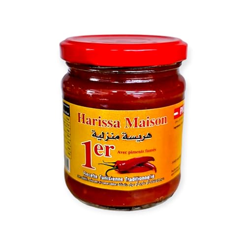 Harvessa Harissa Gewürzpaste 190g Dose - Pikant und Gewürzt aus Tunesien - Natürlich, Vegan, Glutenfrei 1X 190g von Harvessa