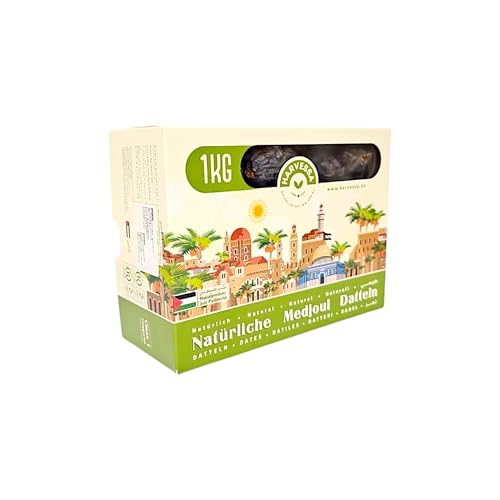Medjool Premium Large Datteln 1KG aus Palästina | Medjoul Königsdatteln für Genuss und Energie | Natürlich getrocknet & Naturbelassen | Vegetarisch & Vegan | Reich an Fruchtfleisch | Mit Stein | 2024 Medjool Premium Large Datteln 1KG aus Palästina | Medjoul Königsdatteln für Genuss und Energie | Natürlich getrocknet & Naturbelassen | Vegetarisch & Vegan | Reich an Fruchtfleisch | Mit Stein | 2024 von Harvessa
