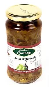 Salat Mechouia in Glas - Gegrillte Gemüsesalat aus Paprika Tomaten Zwiebeln und Knoblauch - Gewürzt nach Tunesischer Art - 1X 350g Dose (Scharf, 350 GR) von Harvessa