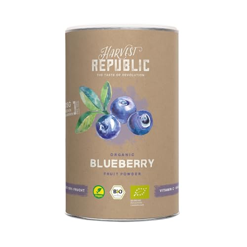 Harvest Republic BIO Fruchtpulver | 100% Organic Wild Blueberry Pure Powder, 125 g, gefriergetrocknetes Wildheidelbeerenpulver von Harvest Republic