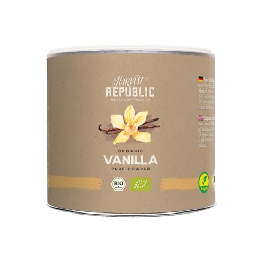 Harvest Republic Bio Vanillepulver, 25 g, Für Superfood Smoothies, Shakes, Quark, Müsli, Organic Food, Vegan von Harvest Republic