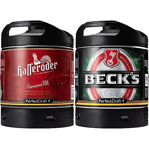 Hasseröder Premium Pils Bier Perfect Draft (1 x 6l) MEHRWEG Fassbier & Beck's Pils Bier Perfect Draft (1 x 6l) MEHRWEG Fassbier von Hasseröder