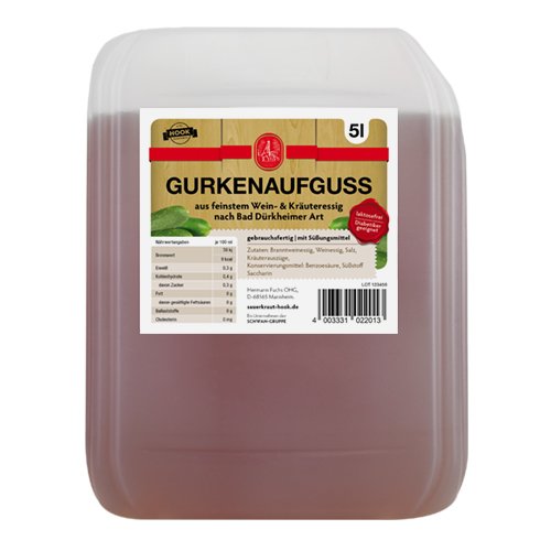 Hauer - Gurkenaufguss, 5 l Kanister Hauer - Gurkenaufguss, 5 l Kanister von Hauer