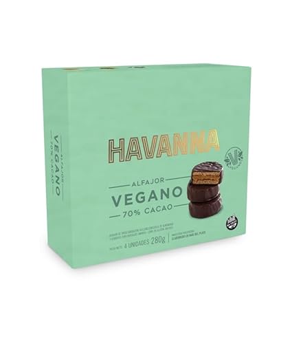 Vegane Alafajores Havanna Köstliches argentinisches Dessert mit rein pflanzlichen Inhaltsstoffen Nettogewicht 280 Gramm Vegane Alafajores Havanna Köstliches argentinisches Dessert mit rein pflanzlichen Inhaltsstoffen Nettogewicht 280 Gramm von Havanna