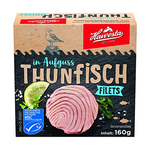 Hawesta MSC Thunfisch Filets in Aufguss 160g Hawesta MSC Thunfisch Filets in Aufguss 160g von Hawesta