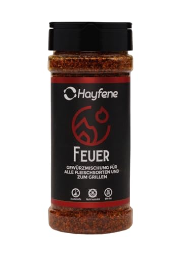 Hayfene Feurer Gewürzmischung - Ideal für Fleisch, Fisch, Gemüse und mehr, Idealerweise Geschenk für Männer, Im Gewürzglas, Grillzubehör, Vegan, Zusatzstofffrei, BPA-frei Hayfene Feurer Gewürzmischung - Ideal für Fleisch, Fisch, Gemüse und mehr, Idealerweise Geschenk für Männer, Im Gewürzglas, Grillzubehör, Vegan, Zusatzstofffrei, BPA-frei von Hayfene