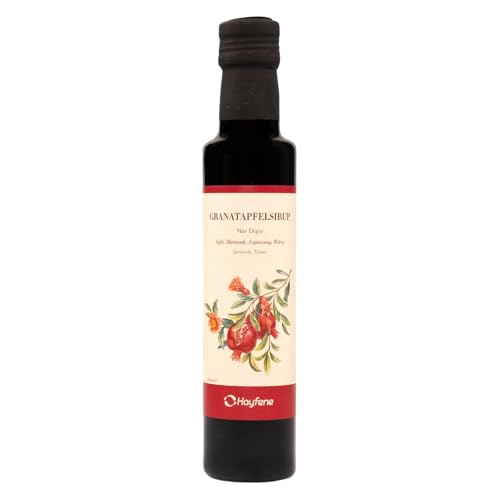 Hayfene 100% Natürlicher Granatapfelsirup - Gergestellt aus Granatapfelsaft, Ohne Zuckerzusatz, Vegan, Glutenfrei, Ideal für Salate, Marinaden und Getränke, 250ml Hayfene 100% Natürlicher Granatapfelsirup - Gergestellt aus Granatapfelsaft, Ohne Zuckerzusatz, Vegan, Glutenfrei, Ideal für Salate, Marinaden und Getränke, 250ml von Hayfene