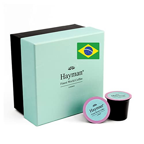 100% Brasilianischer Kaffeesieger des Cup of Excellence Wettbewerb - Kapseln kompatibel mit der Keurig K-Cup Kaffeemaschine - 18 Kaffeekapseln 100% Brasilianischer Kaffeesieger des Cup of Excellence Wettbewerb - Kapseln kompatibel mit der Keurig K-Cup Kaffeemaschine - 18 Kaffeekapseln von Hayman - Finest World Coffee