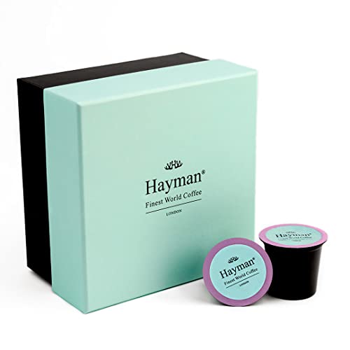 100% Kamwangi AA Kirinyaga Kaffee aus Kenia - Frisch geröstet und in Kapseln, die mit Keurig K-Cup-Maschinen kompatibel sind - Elegante Schachtel mit 18 Kaffeekapseln von Hayman - Finest World Coffee