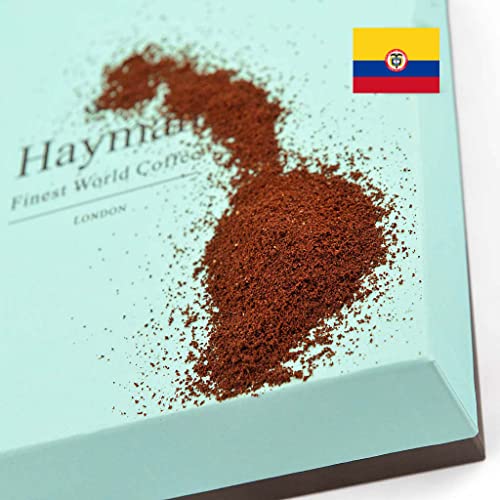 100% Manos Juntas Kaffee aus Kolumbien - Gemahlener Kaffee | Kaffee-Röststufe: Mittlere, Anzahl von Einheiten: 1 x 340g/12oz von Hayman - Finest World Coffee