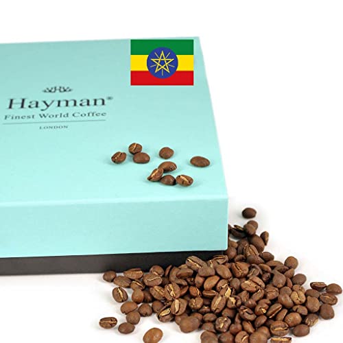 100% Yirgacheffe Kaffee aus Äthiopien - Geröstete Bohnen | Kaffee-Röststufe: Mittlere, Anzahl von Einheiten: 1 x 340g/12oz von Hayman - Finest World Coffee