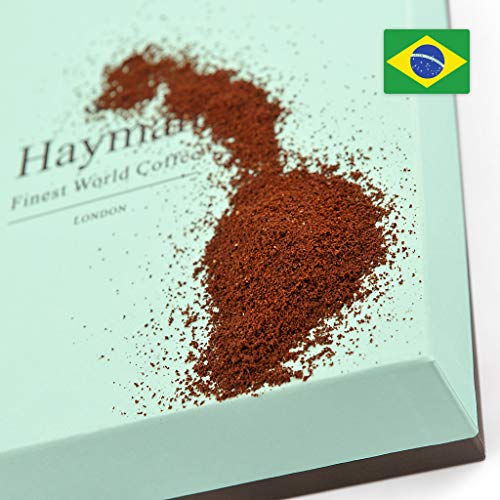 Brasilianischer Kaffeesieger des Cup of Excellence Wettbewerb - Gemahlener Kaffee - Einer der besten Kaffees der Welt, frisch geröstet und gemahlen für Sie! (Mittlere Röstung, 1 x 200g) von Hayman - Finest World Coffee