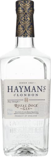 Hayman's Royal Dock Gin 57% Vol., Navy Strength Gin, Familienrezept, Hayman's of London ,Ausdrucksstarke Aromen von Zitrusfrüchten und pfeffrigem Koriander, 700ml von Hayman's