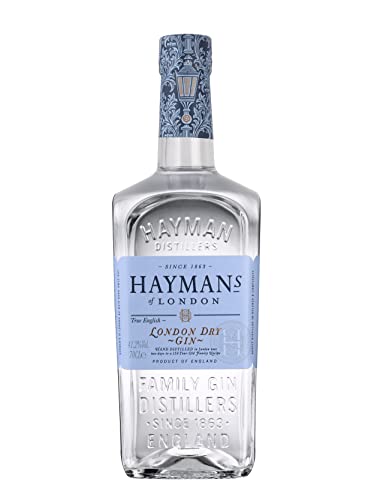 Hayman's London Dry Gin 41,2% Vol.| TRUE ENGLISH GIN| Hayman's of London| Tradition seit 150 Jahren|In liebevoller Handarbeit distilliert| Mehrfach Preisgekrönt| 700ml von Hayman's