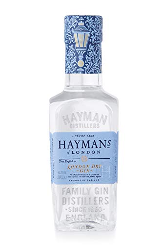 Hayman's , London Dry Gin , 200 ml , 41,2% Vol. , True English Gin , Nach altem Familienrezept hergestellt , Kräftige Aromen von Wacholder mit feinen Kräutern , Elegant & aromatisch im Geschmack von Hayman´s